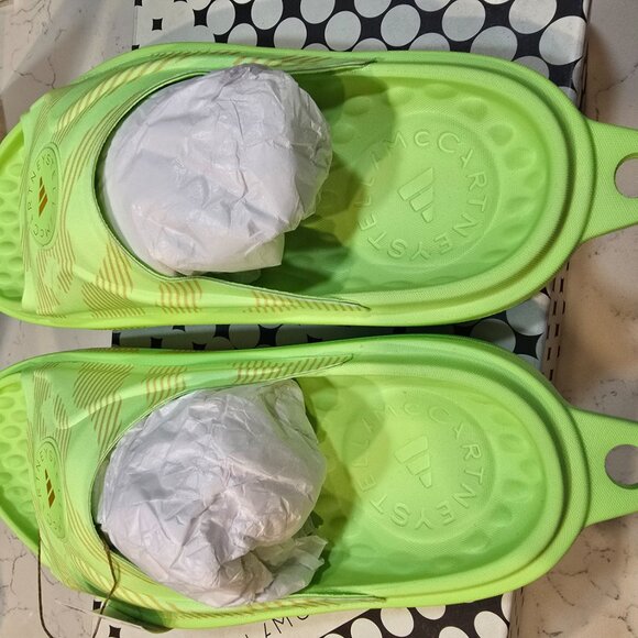 Women's Adidas x Stella McCartney Slide 'Lime Green' IG3573 SIZE 9 MULE NEW - Picture 7 of 10